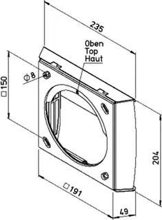 Helios KWL 45-160 FB-E Fassadenblende Edelstahl – Bild 2