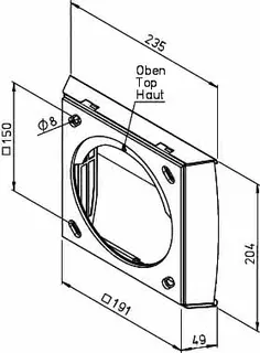Helios KWL 45-160 FB-W Fassadenblende weiß beschichtet – Bild 2