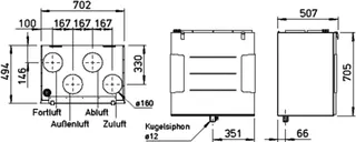 Helios KWL 500 W L Lüftungsgerät links mit WRG – Bild 2