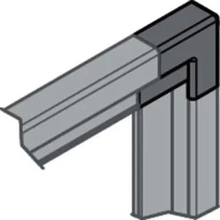 Kappe Abschlussprofil Wandverkl. more4YOU, silber matt