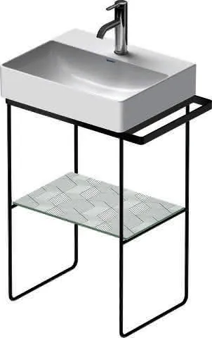 Duravit Metallkonsole BS DuraSquare 235350 höhenverst.+50mm,HTH li./re., Schwarz M.