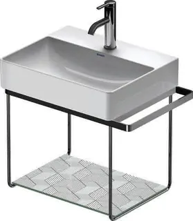 DU Metallkonsole WH DuraSquare f.235350 HTH li./re., Chrom