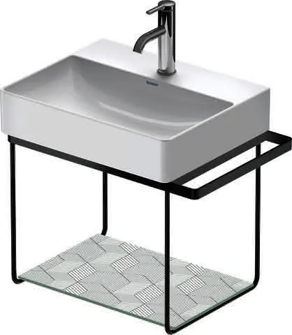 Duravit MetallkonsoleWH DuraSquare f. 235350 HTH li./re., Schwarz Matt