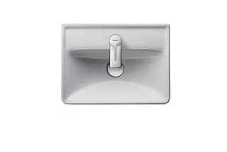 Duravit HWB D-Neo 450mm, weiß o.ÜL,m.HLB,1HL,Unterseite glasiert – Bild 3