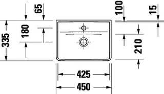 Duravit HWB D-Neo 450mm, weiß o.ÜL,m.HLB,o.HL,Unterseite glasiert – Bild 5