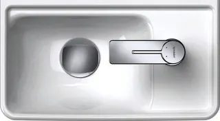 Duravit HWB D-Neo 400mm, weiß o.ÜL,m.HLB,seitl.1HL,unten glasiert – Bild 2