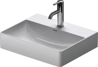 Duravit Möbel-Waschtisch compact DuraSquare 500mm o. ÜL, mit HLB, o.HL, weiß – Bild 2