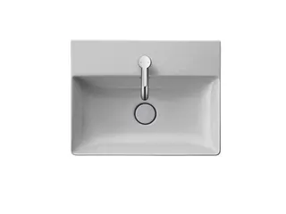 Duravit Möbel-Waschtisch compact DuraSquare 500mm o. ÜL, mit HLB, 1 HL, weiß, WonderGliss