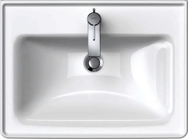 Duravit Möbel-Waschtisch D-Neo, 650mm, weiß mit ÜL, mit HLB, 1 HL