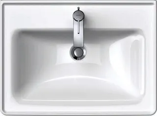 Duravit Möbel-Waschtisch D-Neo, 650mm, weiß mit ÜL, mit HLB, 1 HL