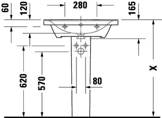 Duravit Möbel-Waschtisch D-Neo, 650mm, weiß mit ÜL, mit HLB, o.HL – Bild 4