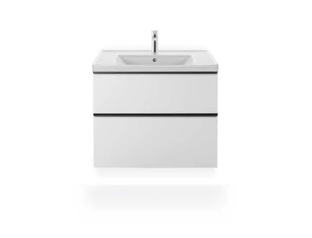 Duravit Möbel-Waschtisch D-Neo, 800mm, weiß mit ÜL, mit HLB, 1 HL