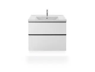 Duravit Möbel-Waschtisch D-Neo, 800mm, weiß mit ÜL, mit HLB, 1 HL