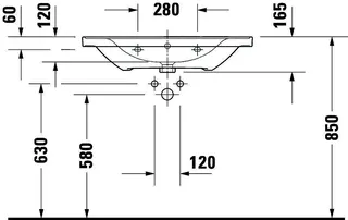 Duravit Möbel-Waschtisch D-Neo, 800mm, weiß mit ÜL, mit HLB, o.HL – Bild 4