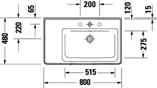 Duravit WT/MWT D-Neo, 800mm, weiß m.ÜL, HLB, o.HL, Becken rechts – Bild 4