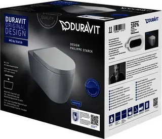 Duravit WWC-Set 570mm ME by Starck,Hygiene- Flush,Weiß HYG,riml.,TS,WC-Sitz – Bild 4