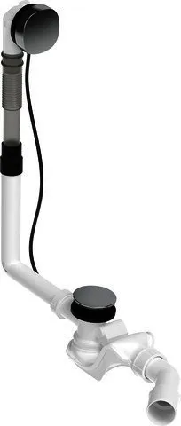 Duravit Ab- und Überlaufgarnitur Quadroval Drehgriff, Bodenzuglänge 530mm, chrom