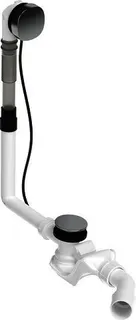 DU Ab- und Überlaufgarnitur Quadroval Drehgriff, Bodenzuglänge 530mm, chrom