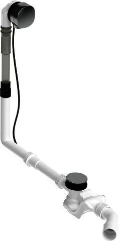 Duravit Ab- und Überlaufgarnitur Quadroval Drehgriff,m.Wanneneinl.,BZL700mm,chrom
