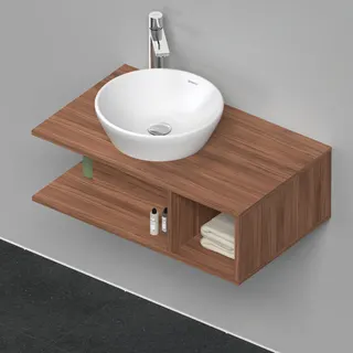 DU D-Neo WTU wandh.,1 offenes Fach r., 260x800x480mm, Nussbaum Natur