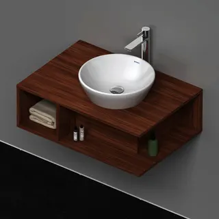 Duravit D-Neo WTU wandh.,1 offenes Fach l., 260x800x550mm, Nussbaum Natur – Bild 3
