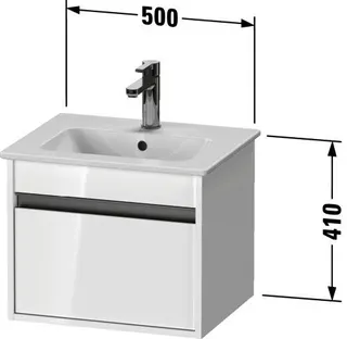 Duravit WTU Ketho 410x500x412mm, 1 Auszug Betongrau Matt – Bild 2