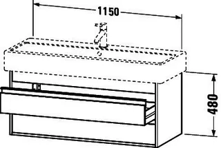 Duravit WTU wandhängend Ketho 440x1150x480mm 2 SchKa, für 045412, basalt matt – Bild 3