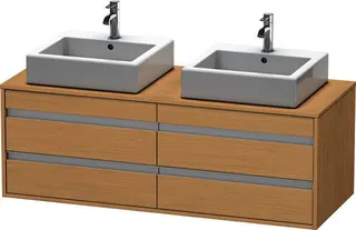 DU WTU wandhängend Ketho 550x1400x496mm 4 SchKa, für 2 ASB, Eiche Natur