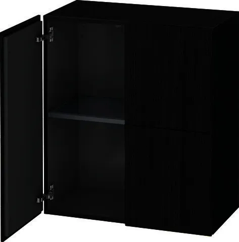 Duravit Halbhochschrank L-Cube 363x700x800mm 2 Türen, Eiche Schwarz