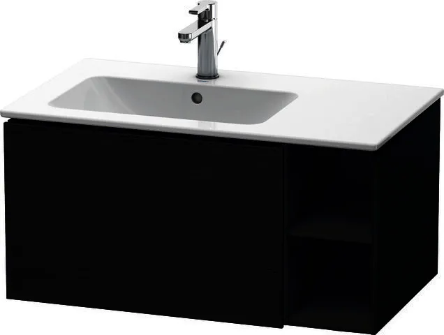 Duravit WTU L-Cube 400x820x481mm, wandh. 1 Auszug, Becken li., Eiche Schwarz