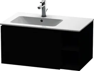 Duravit WTU L-Cube 400x820x481mm, wandh. 1 Auszug, Becken li., Eiche Schwarz
