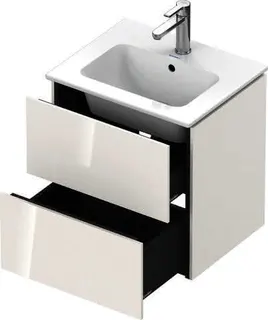 Duravit WTU L-Cube wandhängend, 2 Schubk. 500x520x421mm, Weiß Hochglanz
