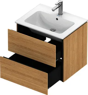 Duravit WTU wandh. L-Cube 481x620x550mm 2 SchKa, f.233663, Eiche Natur – Bild 5