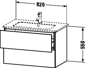 Duravit WTU wandhängend L-Cube 481x820x550mm 2 SchKa, f.233683, Graphit Supermatt – Bild 5