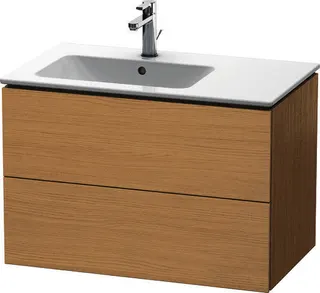 Duravit WTU L-Cube 550x820x481mm,wandhängend 2 SchKa, Becken links, Eiche Natur