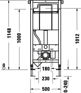 Duravit DuraSyst.für WWC,Standard,Trockenbau Höhe 1148,Spülbed.mechanisch Vorne – Bild 3