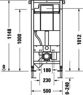 Duravit DuraSyst.für WWC,Standard,Trockenbau Höhe 1148,Spülbed.mechanisch Vorne – Bild 5