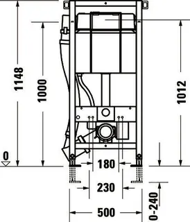 Duravit DuraSyst.für WWC Trockenba Höhe 1148 Geruchsab. Hygienespül. Spülb.elektr.Vor – Bild 3