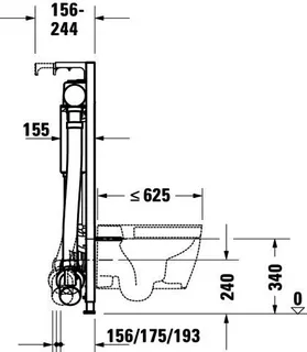 Duravit DuraSyst.für WWC Trockenba Höhe 1148 Geruchsab. Hygienespül. Spülb.elektr.Vor – Bild 4