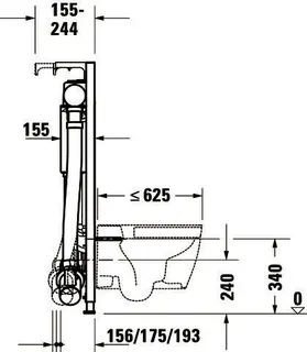 Duravit DuraSyst.für WWC Trockenba Höhe 1148 Geruchsab. Hygienespül. Spülb.elektr.Vor – Bild 5