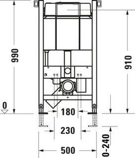 Duravit DuraSyst. für WWC,Standard,Trockenbau Höhe 990,Spülbed.mechanisch Vorne/Oben – Bild 4