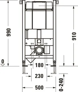 Duravit DuraSyst. für WWC,Standard,Trockenbau Höhe 990,Spülbed.mechanisch Vorne/Oben – Bild 5