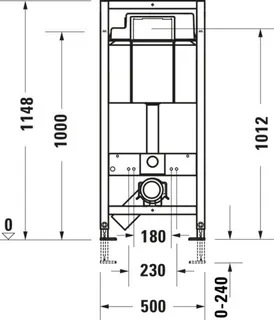 Duravit DuraSyst. für WWC, Basic,Trockenbau Höhe 1148,Spülbed.mechanisch Vorne – Bild 5