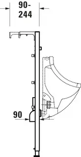 Duravit DuraSyst.für Urinal,Standard, Bef. Flexibel an Traverse – Bild 3