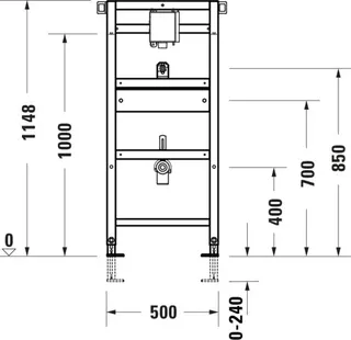 Duravit DuraSyst.für Urinal,UP-Druckspüler Bef. Flexibel an Traverse – Bild 4