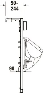 Duravit DuraSyst.für Urinal,UP-Druckspüler Bef. Flexibel an Traverse – Bild 5