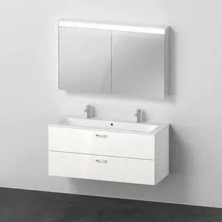 Duravit XBase Möbel-Set 1230x490mm,WT m. HL 2 WTU m. Schubk.2, SPS, Weiß glänzend