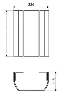 SCHELL Anschlussblende Duschpaneel LINUS L:150-450, gestrahlt, alu-eloxiert – Bild 4