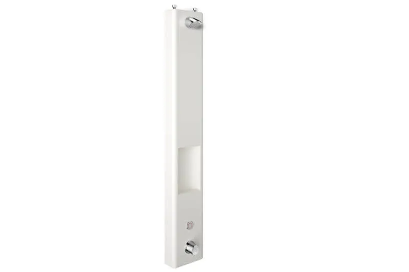 CONTI+ CONSMART el. PZ Duschpaneel Batt. Ablage Thermost. AVW-Weiß SHORTY DN15