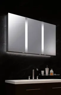 Elegant Line WLA, 2-türig, Alu matt 1000 x 700 mm,Rückwand weiß, Aufputz